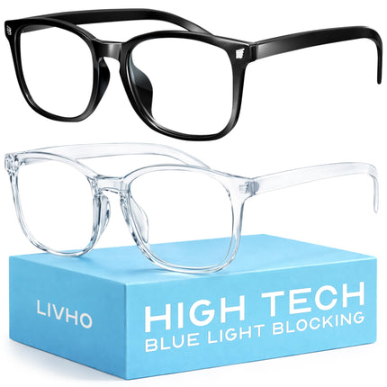 livho High Tech Blue Light Glasses - Advanced up to 99% Blue Light Blocking Computer Glasses - Screen Fatigue & UV Protection