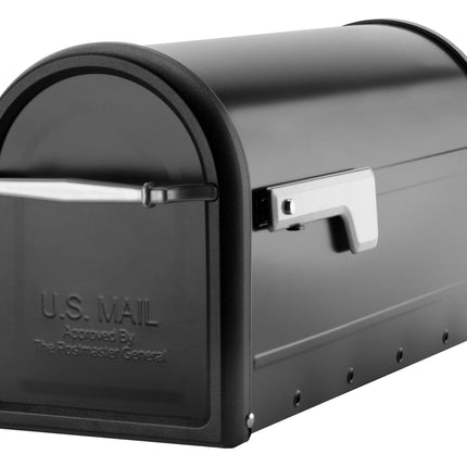 Architectural Mailboxes Chadwick Galvanized Steel Post Mount Mailbox, 8950B-10, Black, Medium Capacity