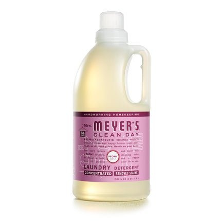 MRS. MEYER'S CLEAN DAY Liquid Laundry Detergent, Infused with Essential Oils, Peony, 64 oz (64 Loads)