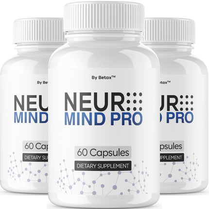 (3 Pack) NeuroMind Pro - Official Neuro Mind Pro Capsules Advanced Formula with All Natural Ingredients, NeuroMindPro Original Brain Health Pills Support for Wellness, 180 Capsules for 3 Months