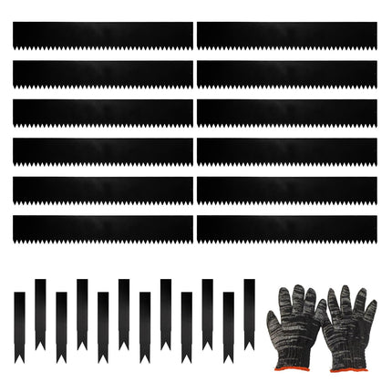 12 Pack Galvanized Steel Landscape Lawn Edging, 40" X 6" Metal Landscape Edging Border with 12 Clips, Metal Garden Edging Border, Metal Edging for Landscaping, Garden, Yard, Pathway(40Ft Total)