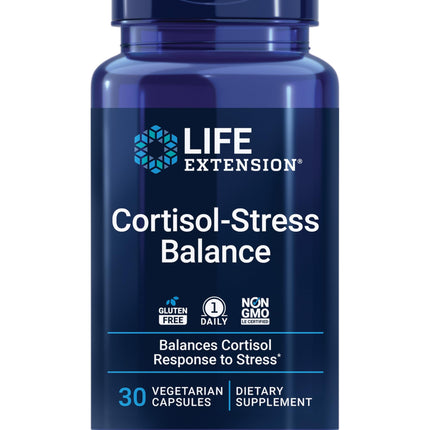 Life Extension Cortisol-Stress Balance, Relora® Magnolia bark, Green Tea, Lychee Extract, Manage Stress, Maintain Healthy cortisol Levels, Gluten Free, Non-GMO, Vegetarian, 1-Daily, 30 Capsules