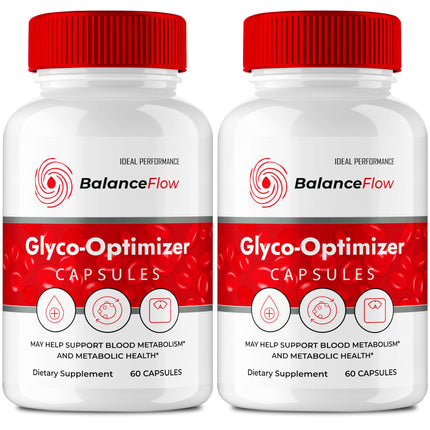 Balance Flow Glyco Optimizer Supplement Capsules, BalanceFlow Health & Wellness Support Pills - Maximum Strength, Balance Flo All Natural Advanced Formula, BalanceFlo Pills Reviews (2 Pack)