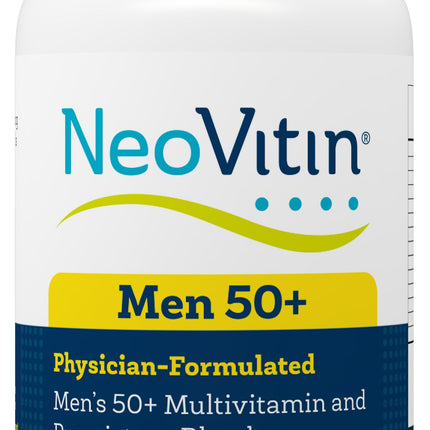 NeoVitin Men's 50+ Multivitamin/Multimineral with Vitamin B, Vitamin D, Calcium, Vitamin D, L-Carnitine, Asian Ginseng Root Powder, Green Tea Leaf Extract, Turmeric Root Extract