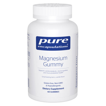 Pure Encapsulations Magnesium Gummy - Magnesium Citrate - Supports Heart Health & Relaxation* - for Children & Adults - Vegan & <0.5g Sugar per Gummy - 60 Gummies