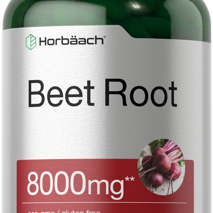 Horbäach Beet Root Powder Capsules | 320 Pills | Non-GMO, Gluten Free Formula | High Potency Herbal Extract Supplement