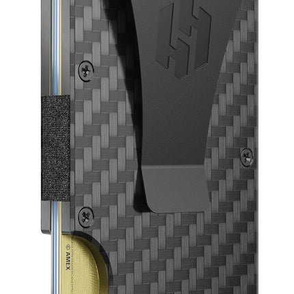 Hayvenhurst Wallet for Men - Slim RFID Blocking Metal Mens Wallet with Money Clip, Minimalist Front Pocket Credit Card Holder & Wallet