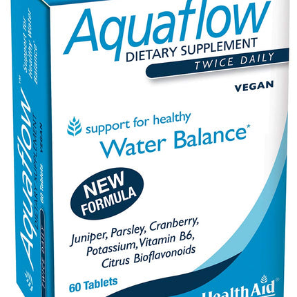 Aquaflow Water Balance Support Tablets – Helps Maintain Healthy Fluid Balance & Reduce Occasional Water Retention – Botanical Blend with Juniper, Parsley & Cranberry – Vegan – 60 Tablets*