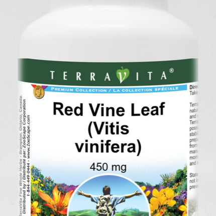Red Vine Leaf (Vitis vinifera) - 450 mg (100 capsules, ZIN: 511411)