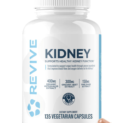 Revive MD Kidney Support Supplement for Men & Women – Kidney Cleanse & Detox Capsules for Overall Health & Function – Vegan-Friendly, Gluten-Free & Soy-Free (135 Vegetarian Capsules, 45 Servings)