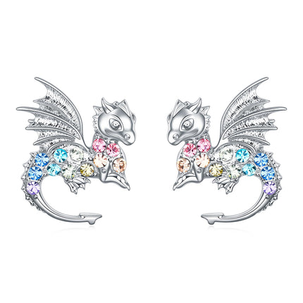 Dragon Stud Earrings for Women,Animal Dragon Earrings Gifts Jewelry for Girls (Stud Dragon)