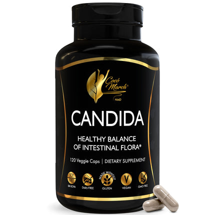 Cocó March N.M.D Candida Cleanse – 30 Day Herbal Detox Cleansing with Digestive Enzymes for Gut Health & Immune Support – Gluten Free, Vegan, Non-GMO, Dairy Free, Soy Free – 120 Veggie Caps