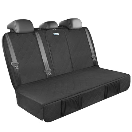 ALLANSING Upgraded 900D Heavy Duty Dog Back Bench Seat Cover, Car Seat Protector, 3 Seatbelts & Armrest Compatible, Waterproof Nonslip Pet Backseat Cover for Dogs & Kids, Fits Most Cars, SUVs, Trucks