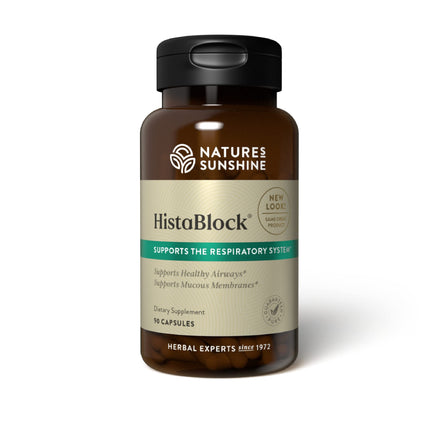 Nature's Sunshine HistaBlock | Respiratory Support Supplement | Supports Airways & Blocks Irritants | Antioxidant Strength | Seasonal Allergy Help | Natural Respiratory Function Aid 90 Capsules