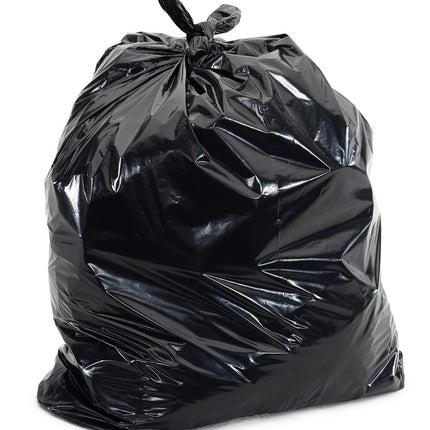 Plasticplace 12-16 Gallon Trash Bags, 1.0 Mil, Black Tall Garbage Can Liners, 24" x 31" (250 Case)