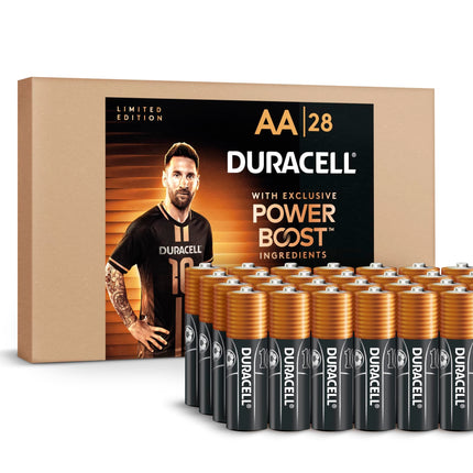 Duracell x Messi Coppertop AA Batteries, 28 Count, Limited Edition