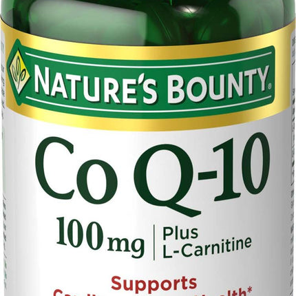 Nature's Bounty CoQ10, Supports Heart Health, 100mg Plus L-Carnitine, 60 Softgels
