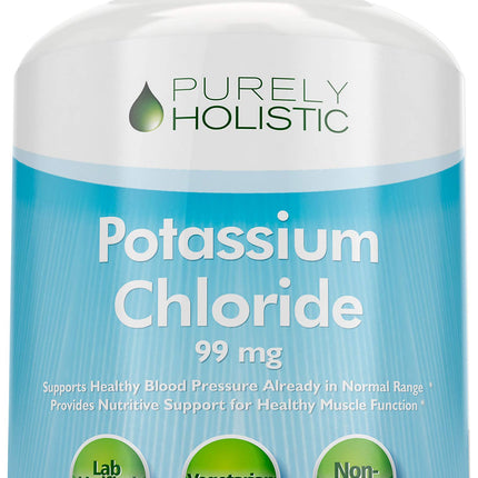 Potassium Chloride Supplement | 1 Year Supply | Heart & Circulatory Health Support | With Potassium 99mg Per Serving for Electrolyte & Fluid Balance Support | Gentle on Digestion | Non-GMO | 365 Ct