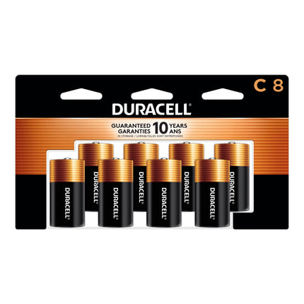 Duracell Coppertop C Batteries, 8 Count, 10-Year Shelf Life, Long-lasting