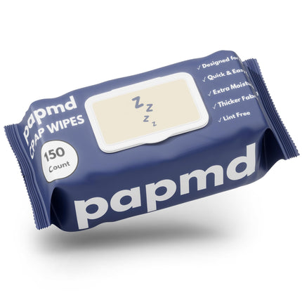 PAPMD Unscented CPAP Wipes, 150-Pack Travel Wipes, Thick Lint-Free Fabric for Mask, Tube & CPAP Machines, Enhanced Moisture & Easy Pull Design