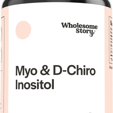 Wholesome Story Myo-Inositol & D-Chiro Inositol Supplement for Women | Fertility Supplements for Hormonal Balance & Ovarian Health Support | Myoinositol | Ideal 40:1 Ratio | 30 Servings