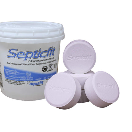 Septicfit Septic Chlorine Tablet - 6 Tablet Pail - 2 lbs - NOT for USE in Swimming Pools White
