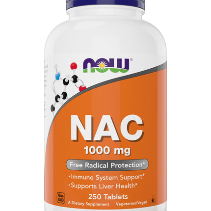 Now NAC, 1000 mg, 250 Tablets, Vegetarian and Vegan, Non-GMO