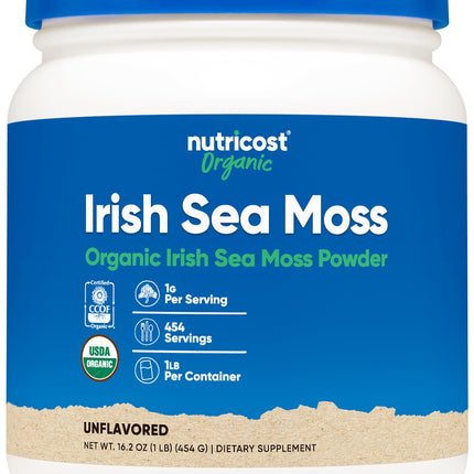 Nutricost Organic Irish Moss Powder (1 LB) - Gluten Free, Non-GMO, Vegetarian Friendly