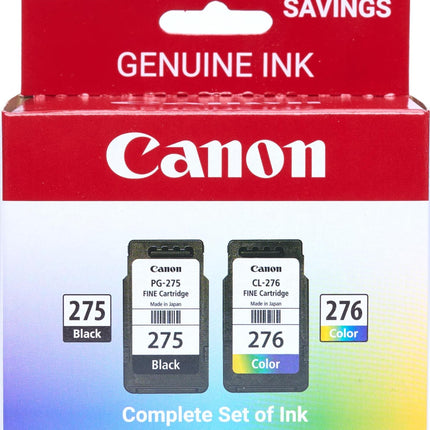 Canon PG-275 / CL-276 Genuine Ink Value Pack (2 Cartridges), Compatible with TS3520/3522/4722/3720/3722, TR4720