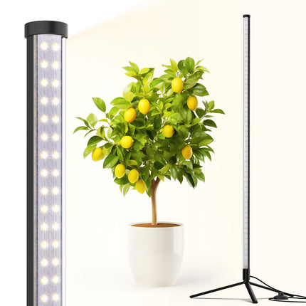 Barrina Vertical Grow Light T10, 42W 5000K, Full Spectrum LED Plant Light for Indoor,Standing Wide Coverage, 4FT Height with On/Off Switch and Tripod Floor Stand