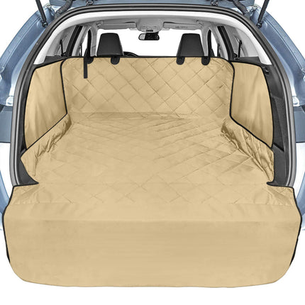 Veckle SUV Cargo Liner for Dogs with Side Flaps, Large (54" x 93") Water Resistant Trunk Cover, Non-Slip Pet Area Protector with Bumper Flap, Universal Fit for SUVs Sedans Vans, Khaki