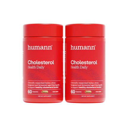 Humann Cholesterol Health Daily, Aged Black Garlic Extract & Citrus Bergamot, Cholesterol & Lipid Support Supplement, 120 Capsules.