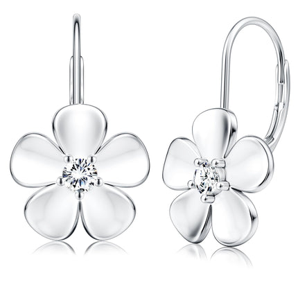 MILACOLATO 925 Sterling Silver Earrings for Women Plumeria Flower Earring