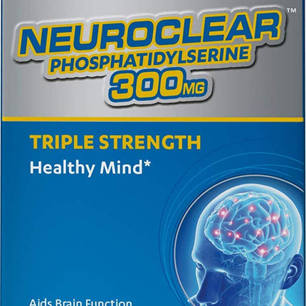 Vitamin World NeuroClear Phosphatidylserine 300 mg. 60 softgels, Triple Strength, Support Healthy Brain Function, Rapid-Release, Gluten Free