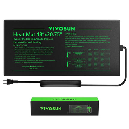 VIVOSUN Durable Waterproof Seedling Heat Mat 48" x 20.75" UL & MET-Certified Warm Hydroponic Heating Pad for Germination, Indoor Gardening, Greenhouse