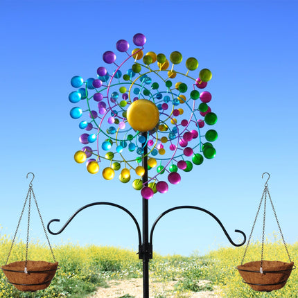 Large Metal Kinetic Wind Spinners Outdoor Garden Yard Decor