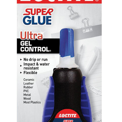 Loctite Super Glue Ultra Gel Control, Clear, 0.14 fl oz Bottle, 1 Pack - Superglue for Plastic, Wood, Metal, Crafts & Repair, Cyanoacrylate Adhesive Instant Glue, Quick Dry