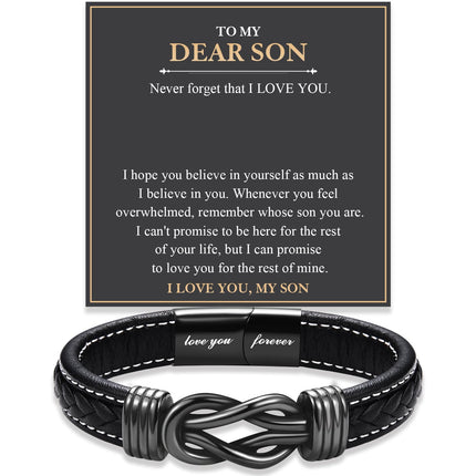FIEEFX To My Son Bracelet Gifts from Dad Mom