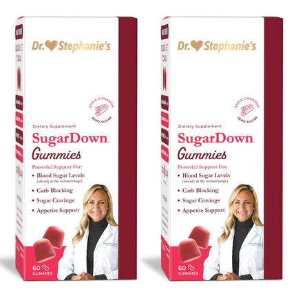 Pharmaganics Dr. Stephanie’s SugarDown Gummies – 2 Pack - Ceylon & Cassia Cinnamon Supplement