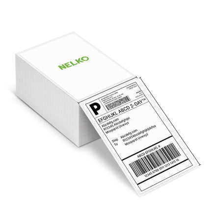 Nelko 4x6 Thermal Labels Fanfold, 500 Shipping Labels for Label Printer