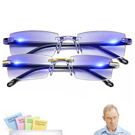 Intelligent Dual Focus Glasses, 2026 New Self Sync Wonder Glasses, Adjustable Auto Focus Eyeglasses for Women Men