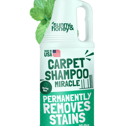 Sunny & Honey Carpet Cleaner Shampoo Solution for Machines, 32floz Mint