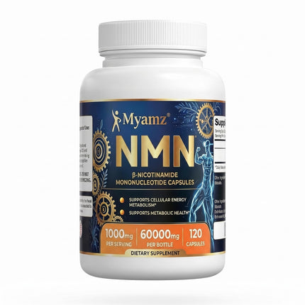 NMN Supplement 60000 mg per Bottle - 99% Pure Nicotinamide Mononucleotide for Supports NAD+ Levels, Cellular Repair & DNA Health