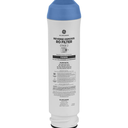 GE Membrane Filter Compatible with Select GE Under Sink Filtration Systems Including GXRQ18NBN, GNRQ18NBN, GXRV40TBN, Replace Every 12 Months, FQ18MN