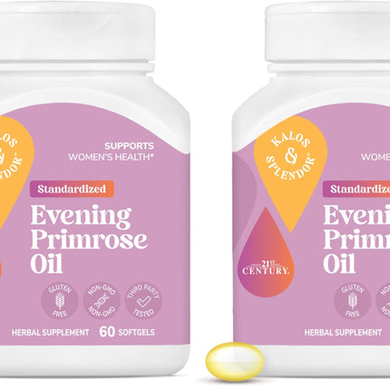 21st Century Evening Primrose Oil Softgels, 60 Count (Pack of 2)