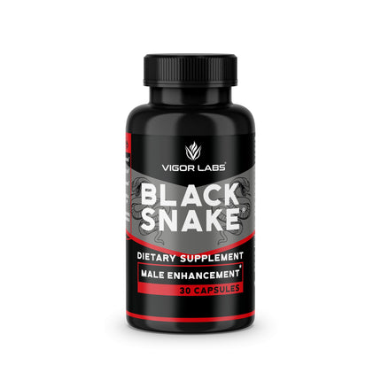 Vigor Labs Black Snake Male Enhancement Capsules (30 Capsules), Boosts Blood Flow, Size and Hardness. Powerful Proprietary Blend of Natural Ingredients. Made in The USA