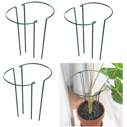 6 Pack 13.8 Inch High Plant Stake,Garden Plant Support,Half-Round Peony Cage Plant Ring Hoop