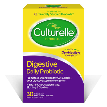 Culturelle Daily Probiotic Capsules, Probiotic for Men and Women, Most Clinically Studied Probiotic Strain, Proven to Support Digestive and Immune Health, 30 Count (Pack of 24)