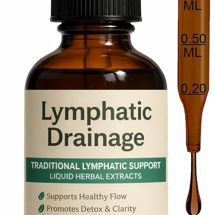 Lymphatic Drainage, Lymphatic Drainage Drops, Herbal Blend With Elderberry & Echinacea Dandelion – Promotes The Efficient Drainage of The Lymphatic System to Promote Overall Health. 2 fl.oz (1pcs)