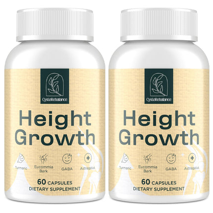 CystoRebalance 25-in 1 Bone Strength Supplement - for Natural Growth, Digestion and Stress - High Absorption - Calcium, Magnesium, Zinc, Ashwaganda and Multivitamins for Age 12+ | 2 Bottles